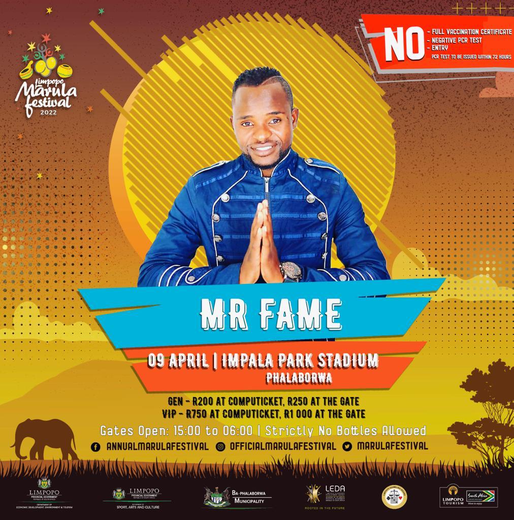 MarulaFestival's tweet photo. Get ready to be entertained by Phalaborwa's finest this weekend @katlego_steja @DjMamela @MOTLANALO_RSA and Mr. Fame #MarulaFestival2022 https://t.co/OS1zfE7Om7