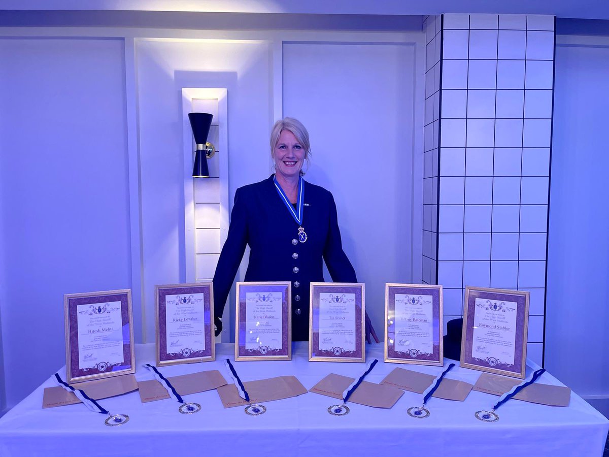 cwchamber's tweet photo. After an amazing 12-months in office as @HighSheriffWM22, today our CEO @BennettOBE handed over the baton to the incoming High Sheriff for 2022-23, @DmMoorcroft at his Declaration Ceremony in @bhamcathedral.

Congratulations to Louise on a hugely successful year in office 👏 https://t.co/2nS4zuPR0c