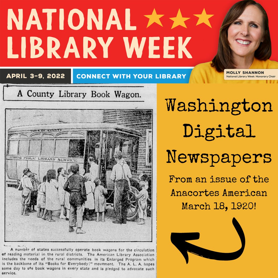 WAStateLib's tweet image. Happy #NationalLibraryWeek and #LibraryWorkersDay! #LibrariesWorkBecauseWeDo
Historians, genealogists, students, and anyone who wants to learn more about our communities’ cultural heritage will want to check out WSL’s extensive newspaper collections.
facebook.com/WashingtonStat…