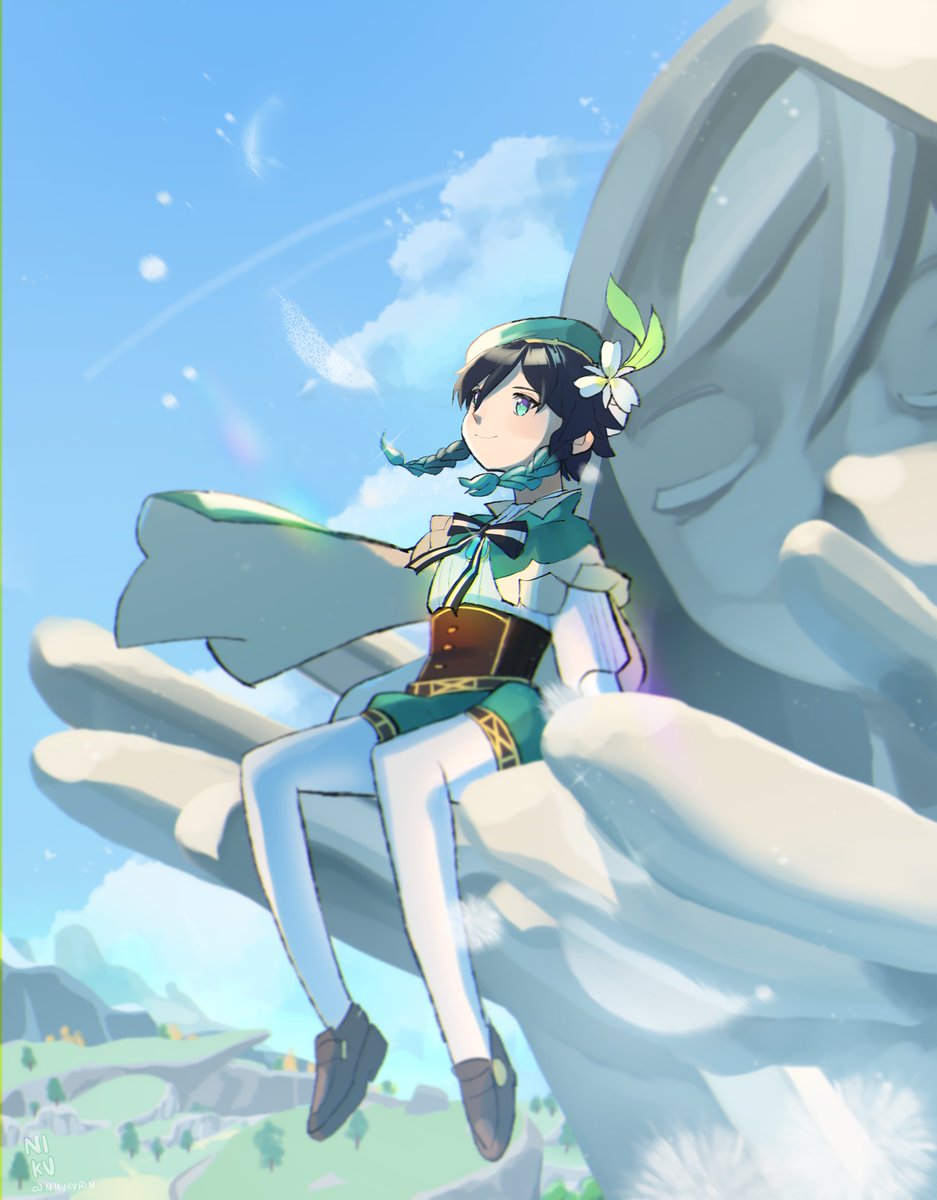 nikukurin's tweet photo. 🍃 the usual place

Drew this in celebration of finally getting Venti!! 🥳🥳

#Venti #GenshinImpact https://t.co/5Vf8RPVtgA
