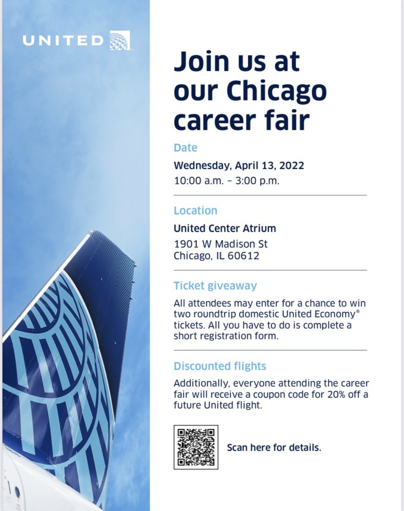 My team’s hiring in Chicago! Come to the hiring fair on the 13th to see if you fit any of the open jobs. united.com/ORDcareers #ChicagoJobs #Hiring #BeingUnited.