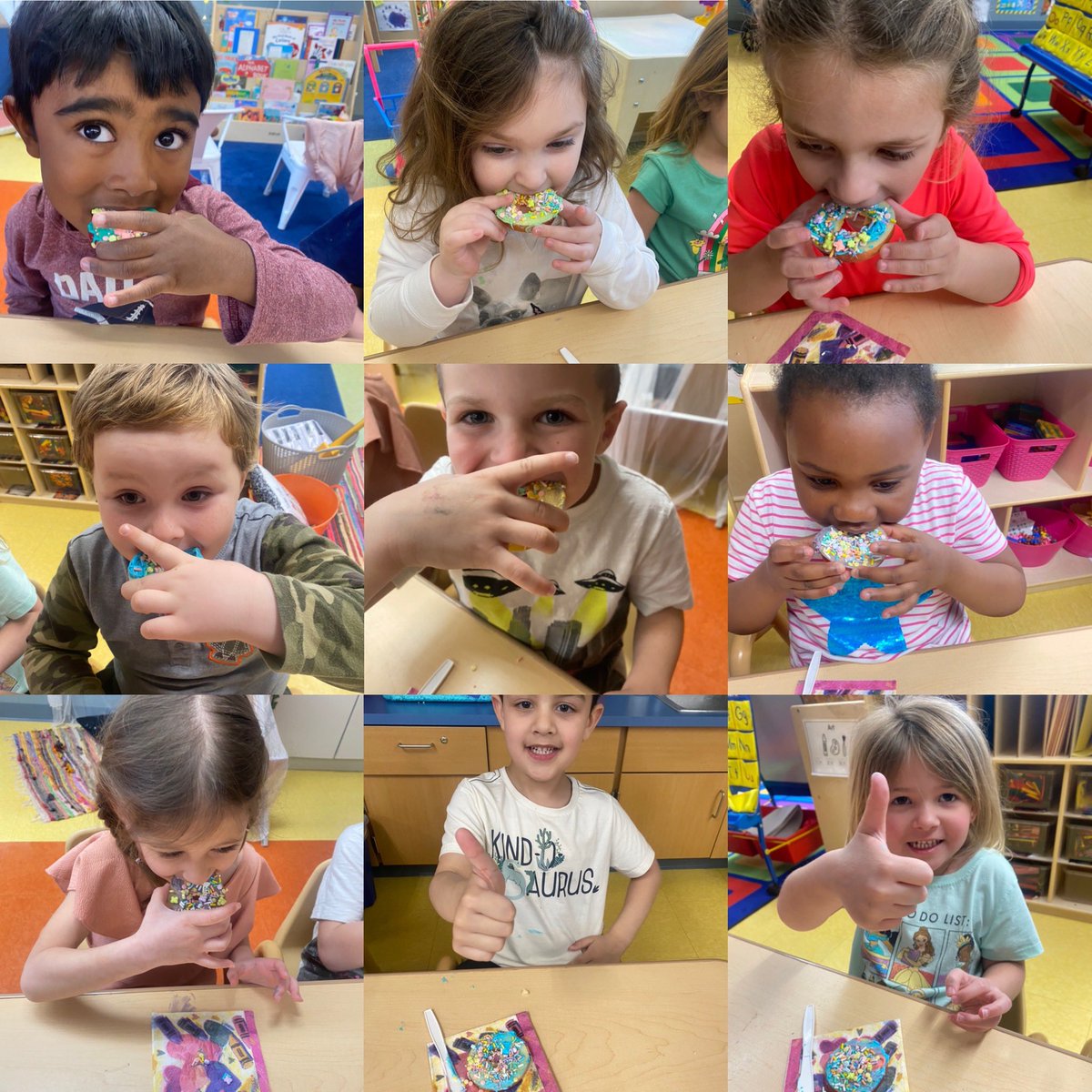 MsJosephsPreK's tweet photo. Tasty Tuesday sure was sweet! We loved getting to make apple βdonutsβ for snack today! ππ© #WeekoftheYoungChild #TastyTuesday #snacktime #appledonuts #barnegatinspires π€π§‘π€ #dunfeedragons π https://t.co/fYTb1luEaE