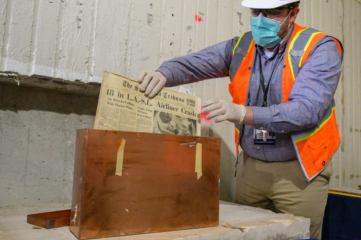 StMarksHosp's tweet photo. The headline says it all... 

'This is just so cool': @StMarksHosp's time capsule reveals artifacts from 1800s https://t.co/xN8TyA2bKz via @KSLcom's @cwilliamsKSL
📸: Dezember Photography 

(We see you, @Deseret News papers from 1892 &amp; 1971!) #StMarks150 #UtahsFirst
@MstarHealth https://t.co/ZexVSRVoVc