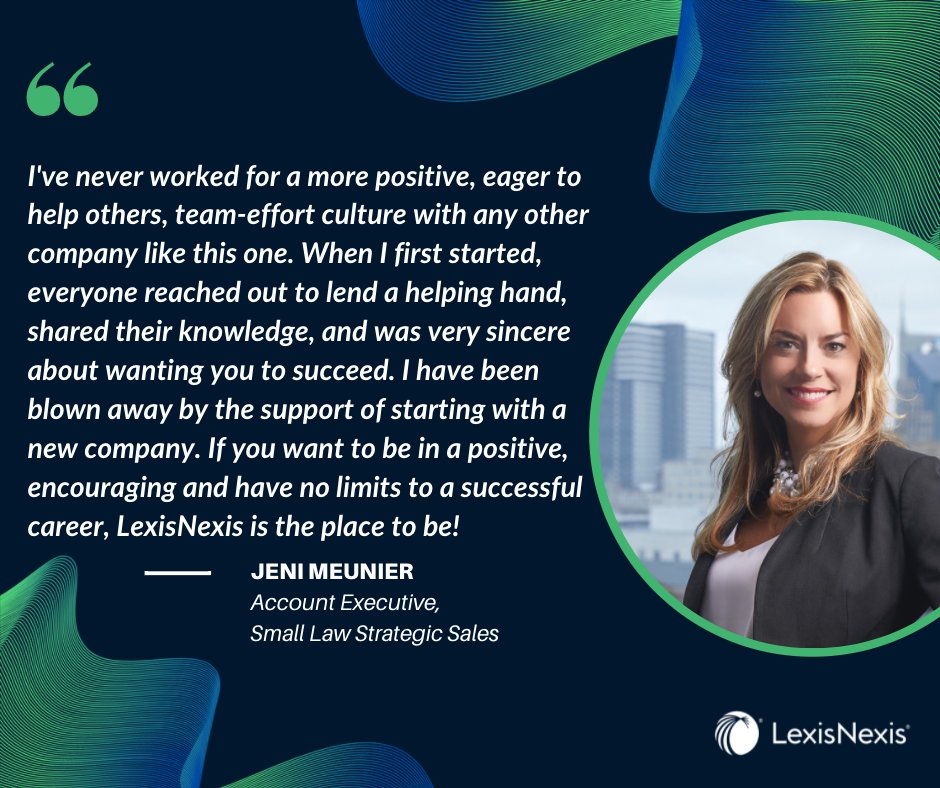 LexisNexis's tweet photo. Want amazing people, purposeful work, and great culture? Join the #LexisNexis team today: https://t.co/nPsfyU4Y5S #TalentTuesday #LNLife https://t.co/Qz1shC5QT0