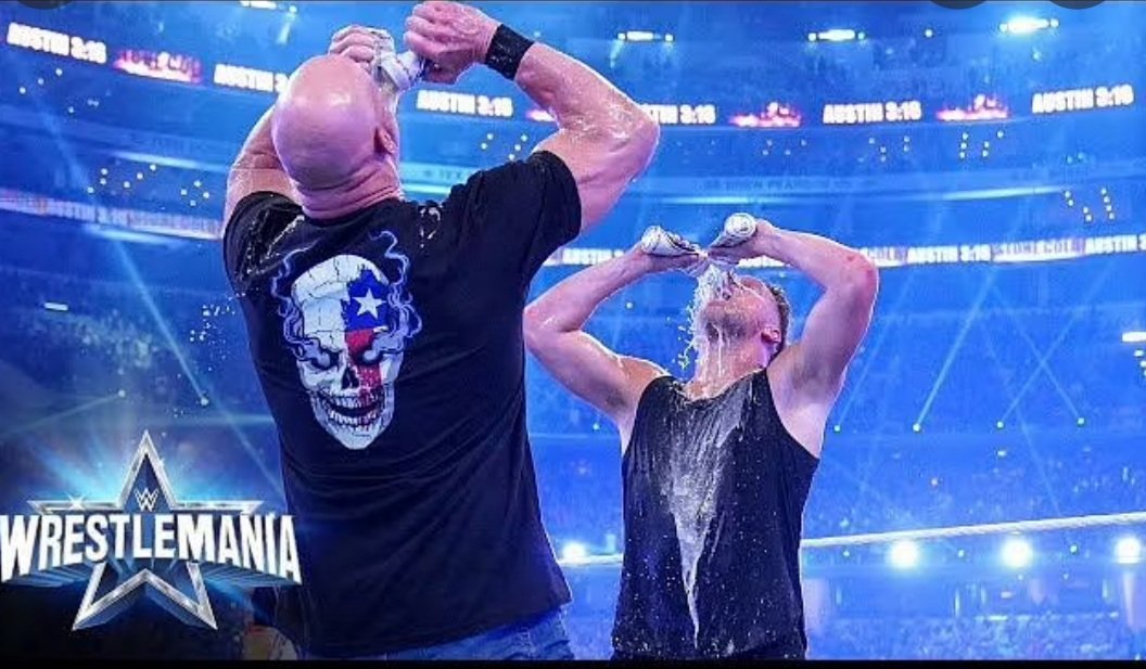 MikeWeland's tweet photo. Best WrestleMania ever!!  Very classy for @PatMcAfeeShow to let Vince win.  $MikeWeland #pmsthankyewmania https://t.co/HLqHtrmkrw