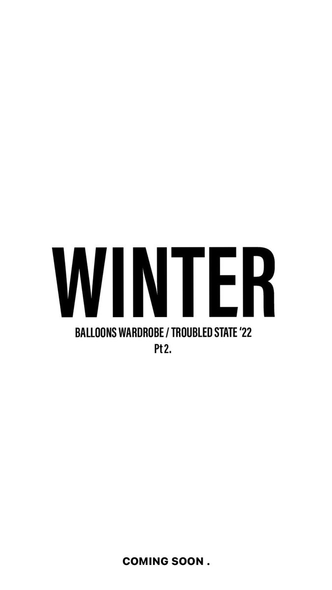 Balloons_za's tweet photo. WINTER 🥼
A “Troubled State 22” collection drop. 

The story continues…..

___________________________________
#drop #winter #winterfashion #winteroutfit #wintercollection #collection #collector #design #designer #brand #branding #balloons #balloonswardrobe #color #streetfashion https://t.co/Rj2Gf5jJpr