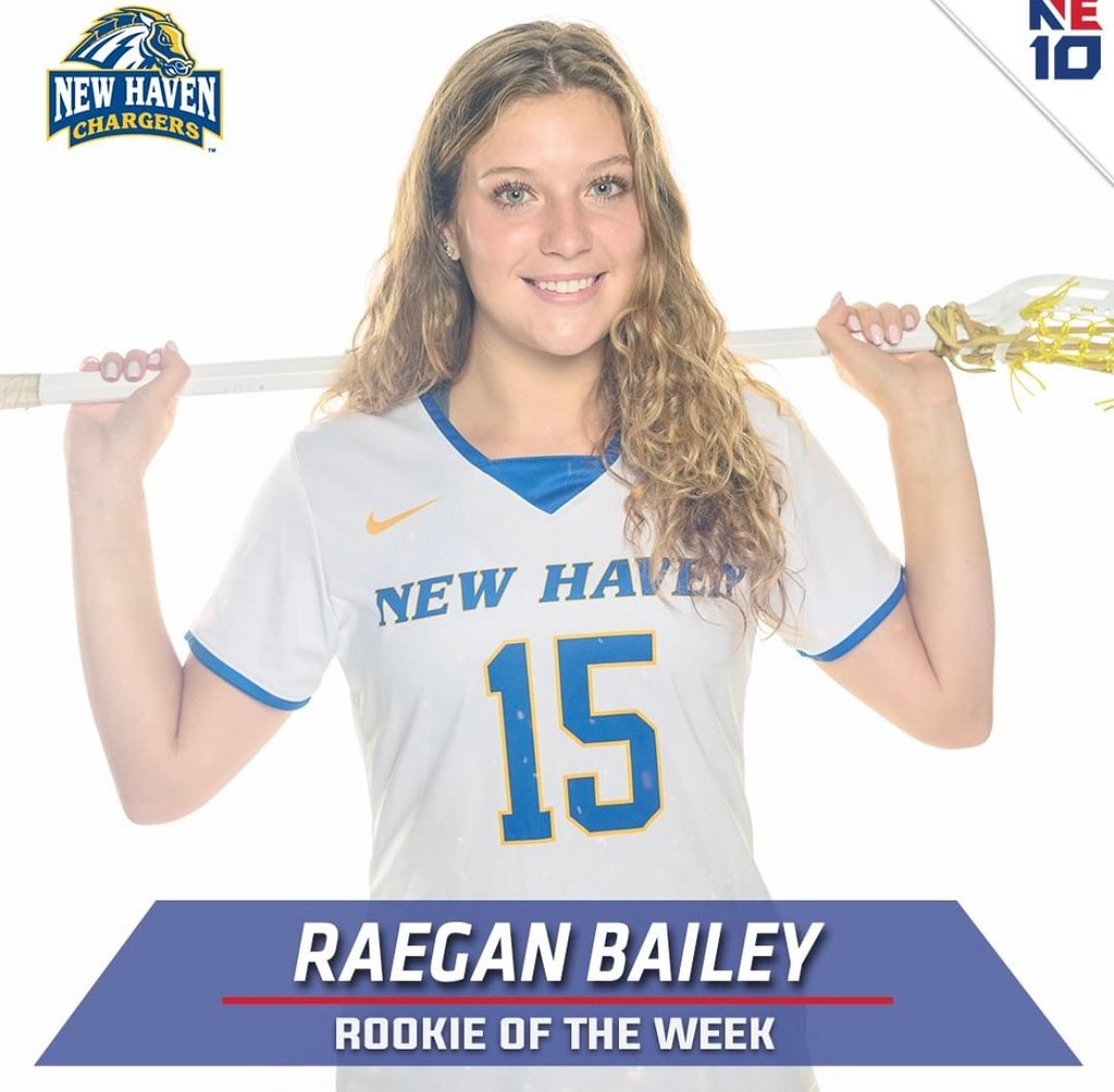 Team203LaxClub's tweet photo. Back2back Raegan Bailey posts because she can’t be stopped! Congrats to Bailey on her NE10 rookie of the week honors as she posted 9 goals in two games! Bailey now leads her UNH squad in goals and points 😤!! Keep it rolling Raegan 🍽 #FAMILY #Proud #Workpays

📸: @thenortheast10 https://t.co/3f7HAYfeuk