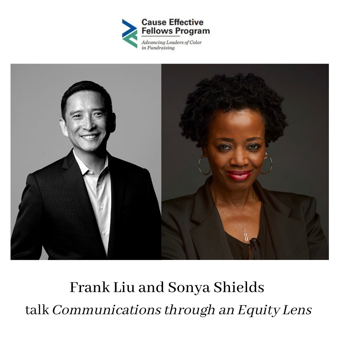 CauseEffective's tweet photo. @frankliunyc, Founder of Brand Justice, joins @sonyashields, Senior Associate at Cause Effective, tomorrow, Wed. April 6th, for the the 3rd session of the Cause Effective Fellows program. They will lead the CE Fellows in tomorrow's session, Communications through Equity Lens. https://t.co/r7avBRXgWy