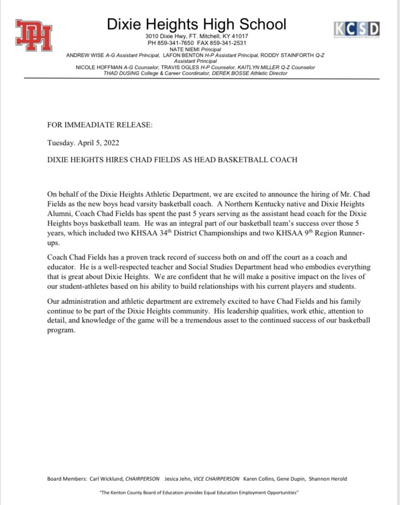 DHHS Athletics tweet media