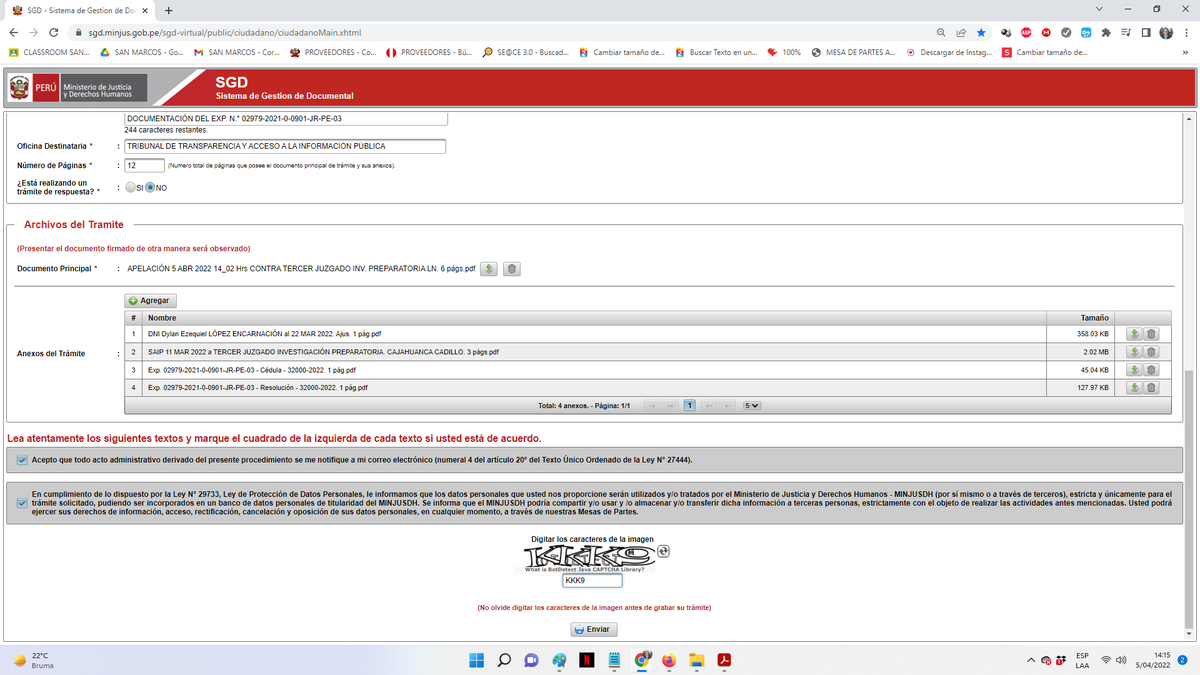 DylanLopezE96's tweet photo. Ingresando recurso de apelación contra el TERCER JUZGADO DE LA INVESTIGACIÓN PREPARATORIA - SEDE CENTRAL de la Corte Superior de Justicia de Lima Norte. Por documentación del Exp. n.° 02979-2021-0-
0901-JR-PE-03. #MINJUS #TTAIP https://t.co/7BlVaZcHxV