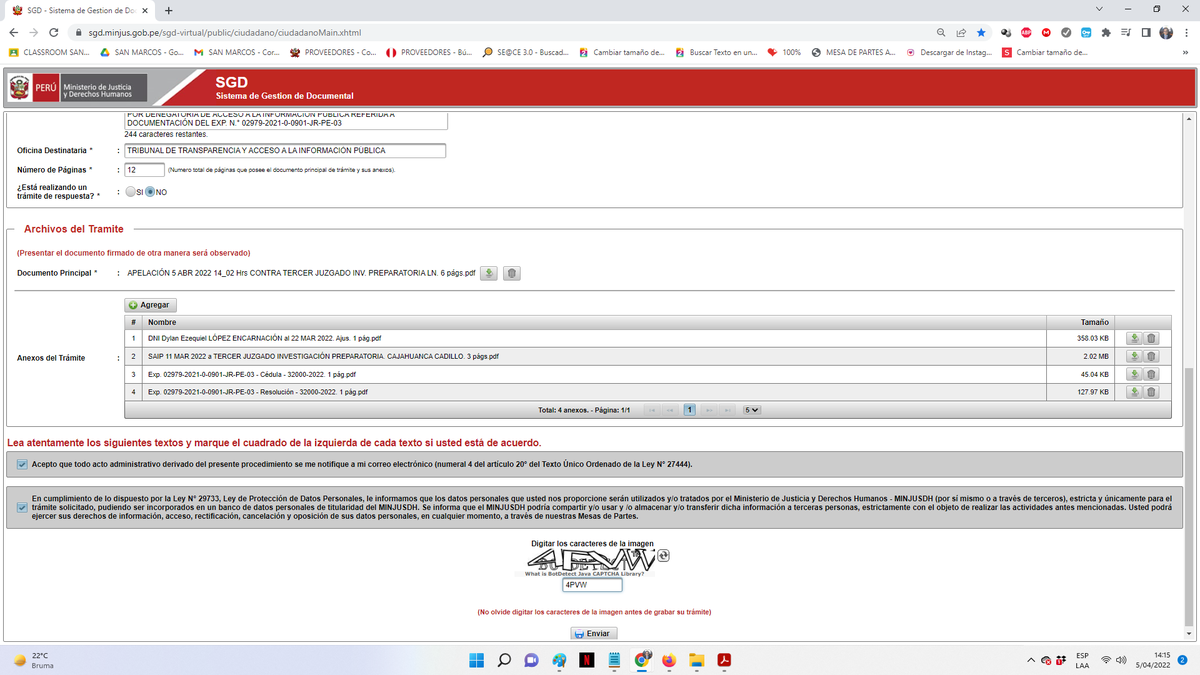 DylanLopezE96's tweet photo. Ingresando recurso de apelación contra el TERCER JUZGADO DE LA INVESTIGACIÓN PREPARATORIA - SEDE CENTRAL de la Corte Superior de Justicia de Lima Norte. Por documentación del Exp. n.° 02979-2021-0-
0901-JR-PE-03. #MINJUS #TTAIP https://t.co/7BlVaZcHxV