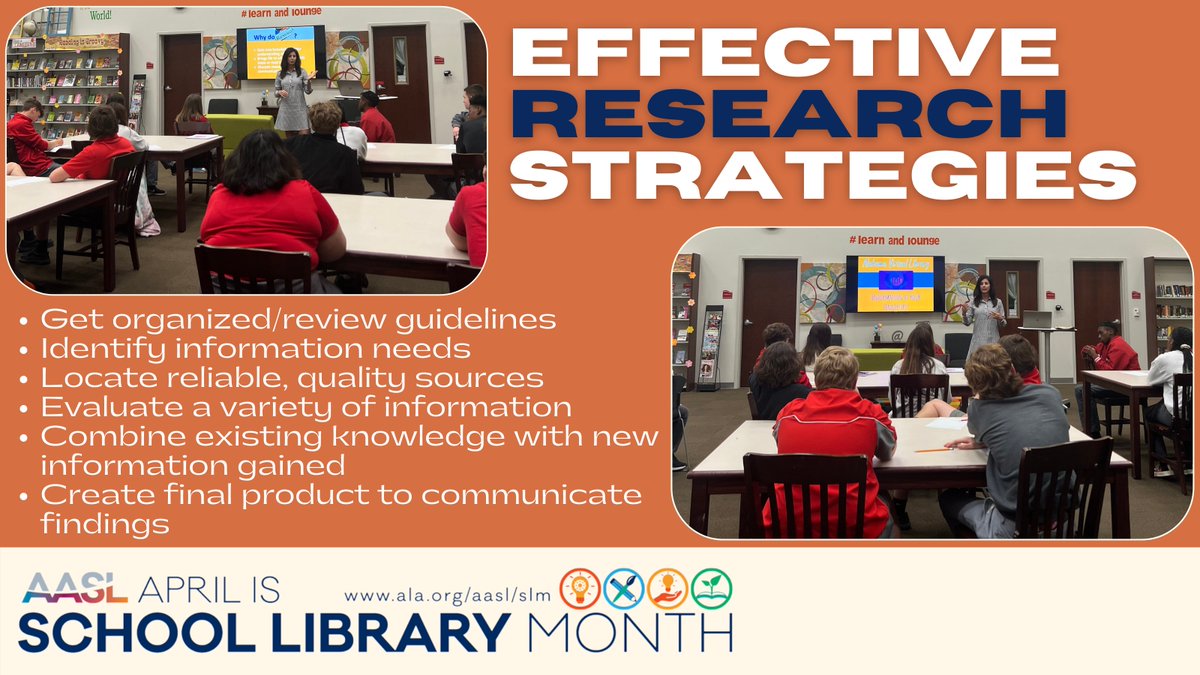 SaralandHSLib's tweet photo. Mrs. Little's freshmen students visited the library today for a lesson from Mrs. Willard, on Conducting Effective Research as they prepare to write their argumentative research papers. #SchoolLibraryMonth #AASLslm #librariesareessential #teacherlibrarian #effectiveresearch https://t.co/CPI7nrk6bD