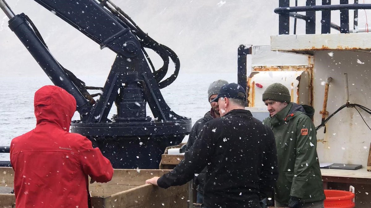 yearofthesalmon's tweet photo. Despite a massive snowstorm in the Aleutians on the way to their first station❄️scientists on the F/V Northwest Explorer continue to plan their survey!! 🐟⛴️🌊 #IYS2022Expedition 

Follow along at 👉 https://t.co/DryFY6CDuf https://t.co/GRMKtejyLL