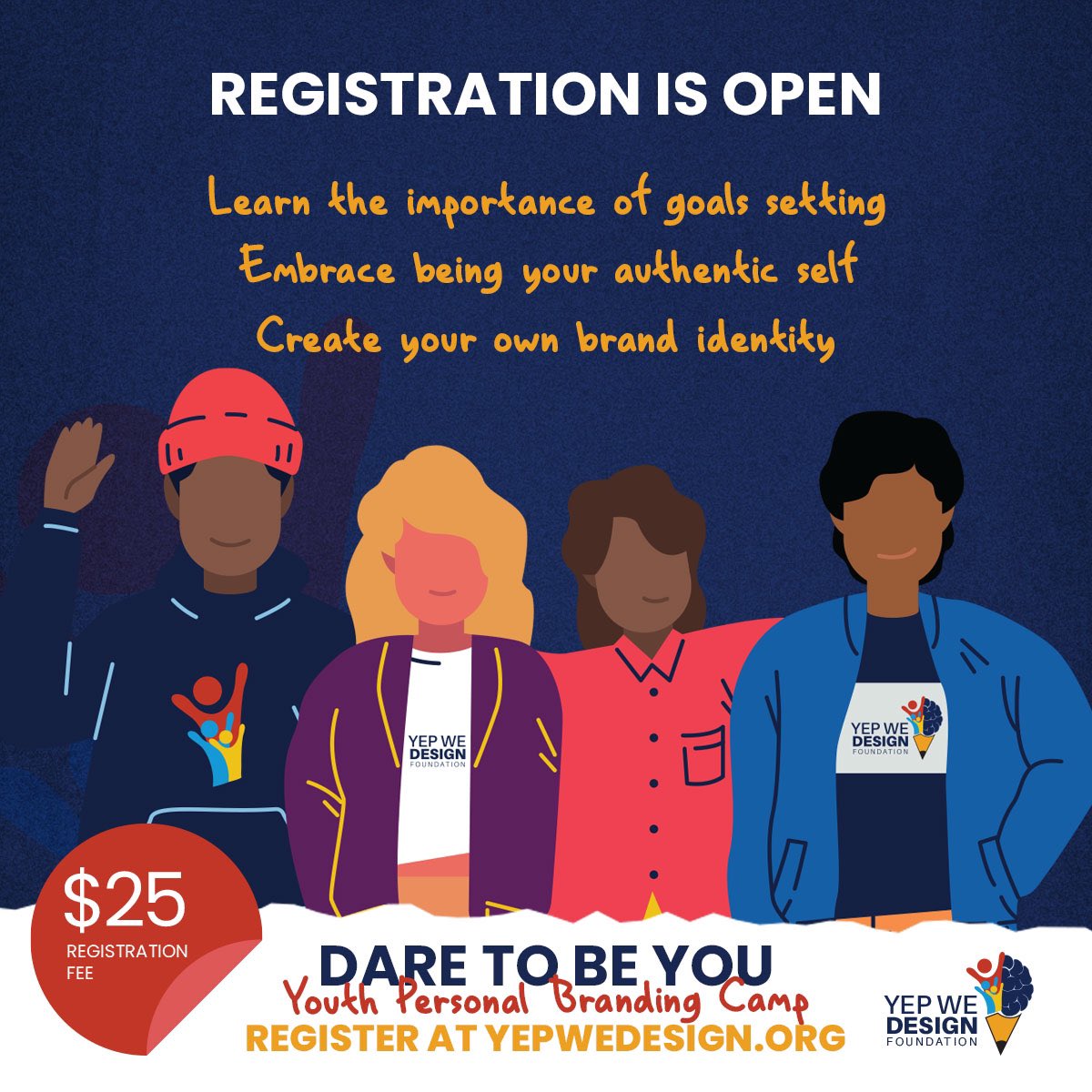 YepWeDesign's tweet photo. Have you registered for our #personalbramding camp? #youth #yepwedesign #branding https://t.co/WDsl3vQFmi
