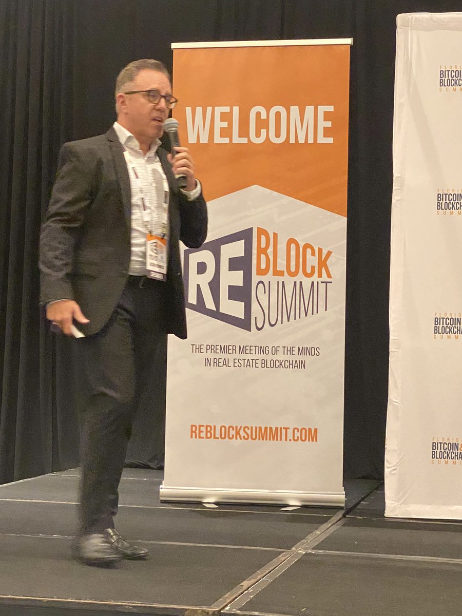 GoddessofCrypt0's tweet photo. @JasonBennick on stage at #REBlockMiami talking about #RealEstate #fraud becoming a half-billion dollar scam market in the next year or 2. Of course that’s just equal to one average #crypto hack 🙄 https://t.co/PmXdAntmFi