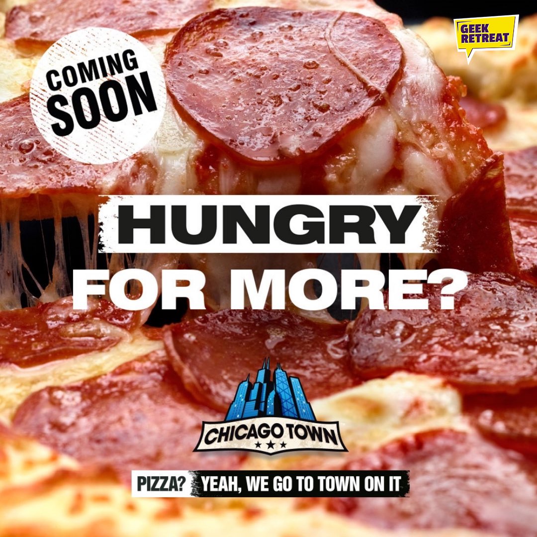 GeekPreston's tweet photo. Breaking news, we will be selling Chicagos pizza very soon!!!

More information to come!

#geekretreatpreston #geekretreat #geekout #geek #chicagospizza #newfood #comingsoon #pizza #chicagos https://t.co/QOvPKvFAV5
