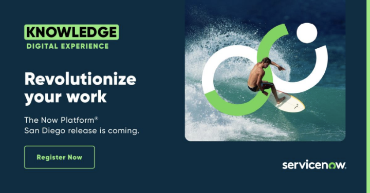 jpvantiggelen's tweet photo. The Now Platform San Diego broadcast is coming tomorrow on the Knowledge Digital Experience. Grab your spot today! https://t.co/cj7Yo0yivn #Know22 https://t.co/iYt6VV5XQC
