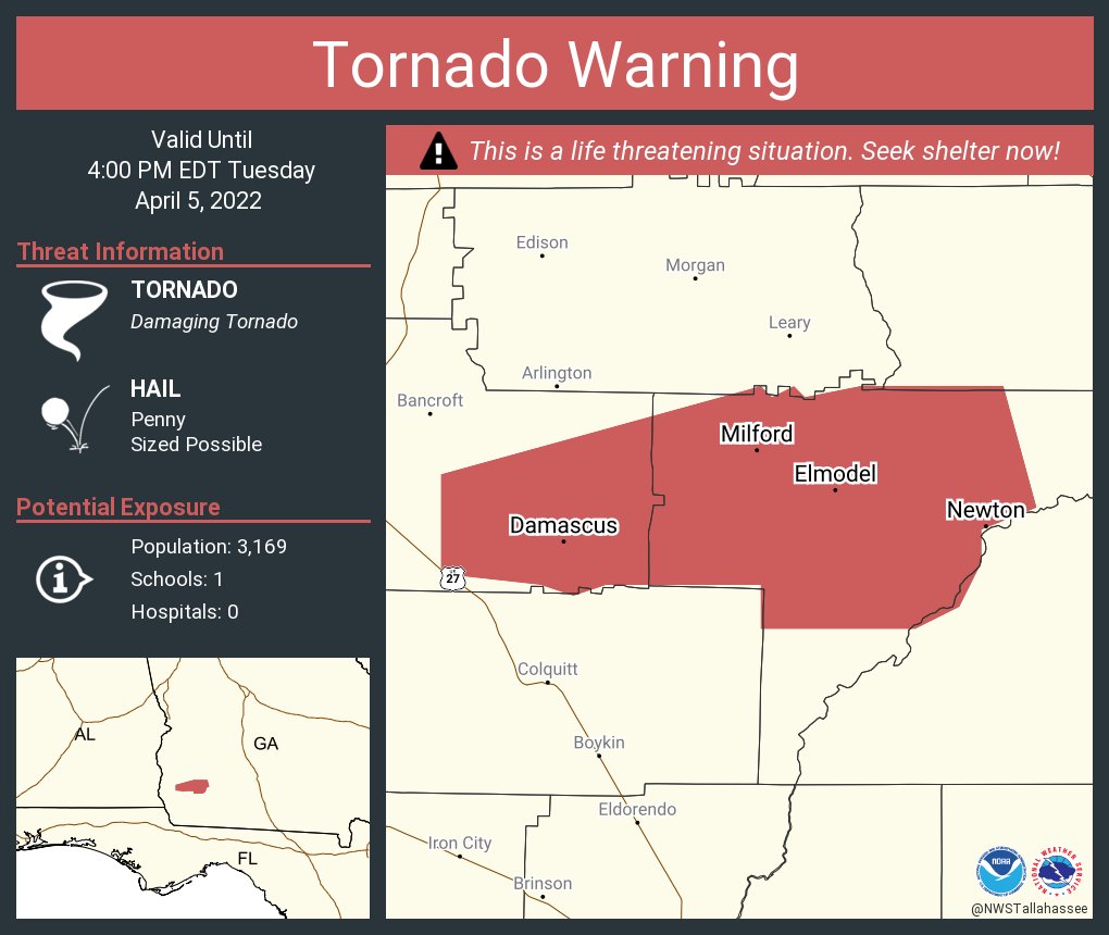 NWS Tornado on Twitter "Tornado Warning continues for Newton GA