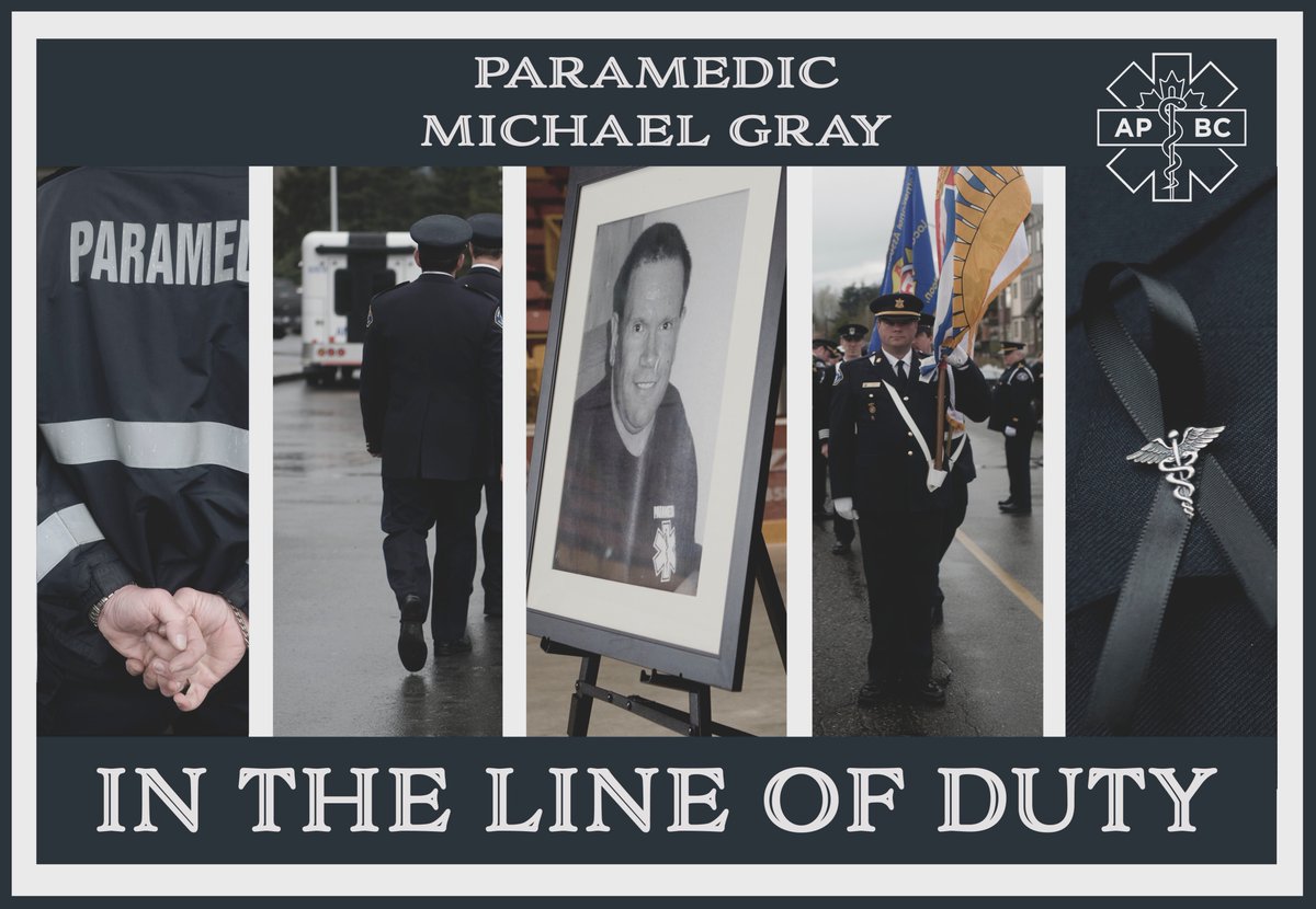 APBC873's tweet photo. Today marks the 14th anniversary of the tragic loss of Paramedic Michael Gray.

Please take a moment to remember Michael and the many other paramedics who have made the ultimate 
sacrifice in the line of duty while serving the public.
#LODD #NeverForget https://t.co/AMZUx7ms3y