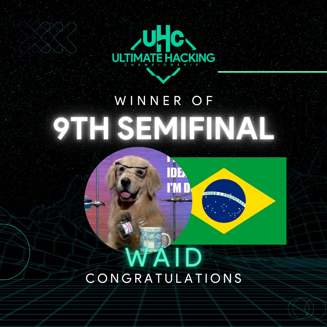 Waid from BR, Havij evangelist since the beginning, WAID has usually no idea what he is doing, but in the blink of an eye he pops up a shell out of nowhere.

The 10th qualifying round is coming, will beggin in April 8th at 4pm CDT.
Play here: uhc.hackingesports.com
 #ctf #uhc