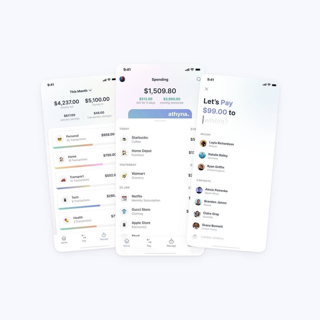 neverbeforeco's tweet photo. A digital wallet concept designed for Athyna to give talent hired through the platform an exceptional experience with their finances. 👉 https://t.co/RpCX6iFBpf https://t.co/lzYema4no5
