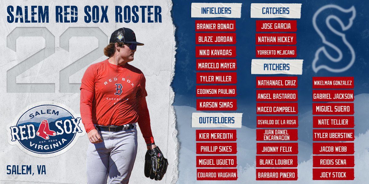 The Salem Red Sox on X: 🚨BREAKING NEWS🚨 2022 Salem Red Sox Roster!  #StartTheClimb #StartsInSalem  / X