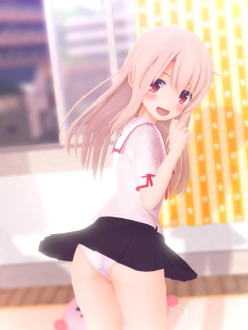 最近やたらとスカートが短いイリヤちゃん
「きょうはね、こんなに短くしてみちゃったんだ～💕 ほら、ここも見てみてっ💕💕」 