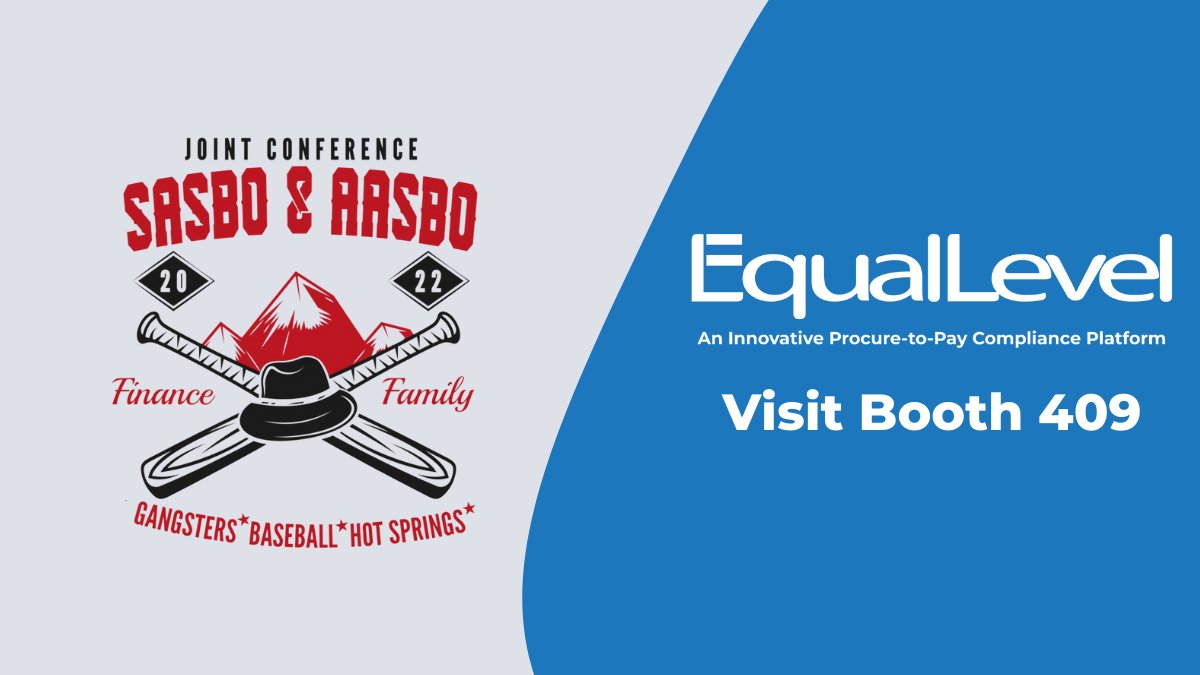 EqualLevel's tweet image. We're at #SASBO2022, stop by booth 409 to learn about our procure-to-pay compliance platform. Not able to attend, check out our upcoming events: equallevel.com/events/

....
#EqualLevel #eprocurement #AASBO