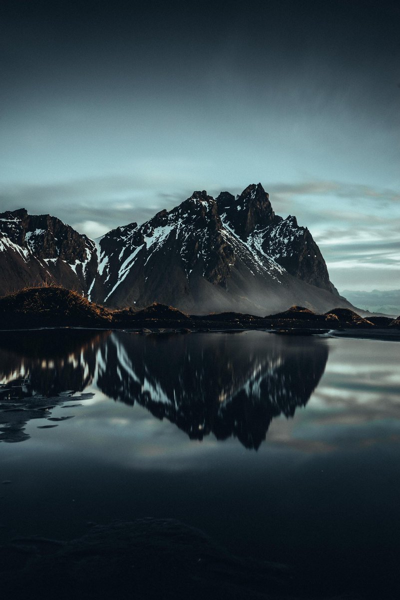 Vestrahorn reflections. The Stokknes peninsula is my favourite places in Iceland and its home to this stunning mountain. With a bit of crafty composition and a big puddle you get two Vestrahorns for the price of one. Perfect.
