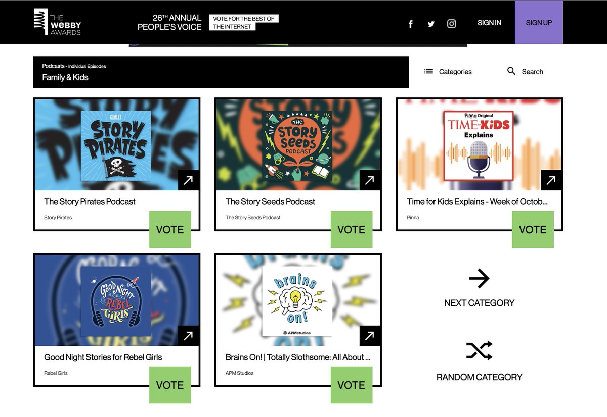 Literary Safari (@litsafarimedia) on Twitter photo Our #indiepodcast Story Seeds is nominated for <a href="/TheWebbyAwards/">The Webby Awards</a> in Kids & Family: Best Individual Episode category! We are so proud to have collab'd with <a href="/kaaauthor/">Katherine Applegate (kaaauthor.bsky.social)</a> & 9 yo Jocelyn on this story. Please vote 👇 & retweet vote.webbyawards.com/PublicVoting#/… #ChildhoodCancer #kidlit #kidslisten Our #indiepodcast Story Seeds is nominated for <a href="/TheWebbyAwards/">The Webby Awards</a> in Kids & Family: Best Individual Episode category! We are so proud to have collab'd with <a href="/kaaauthor/">Katherine Applegate (kaaauthor.bsky.social)</a> & 9 yo Jocelyn on this story. Please vote 👇 & retweet vote.webbyawards.com/PublicVoting#/… #ChildhoodCancer #kidlit #kidslisten