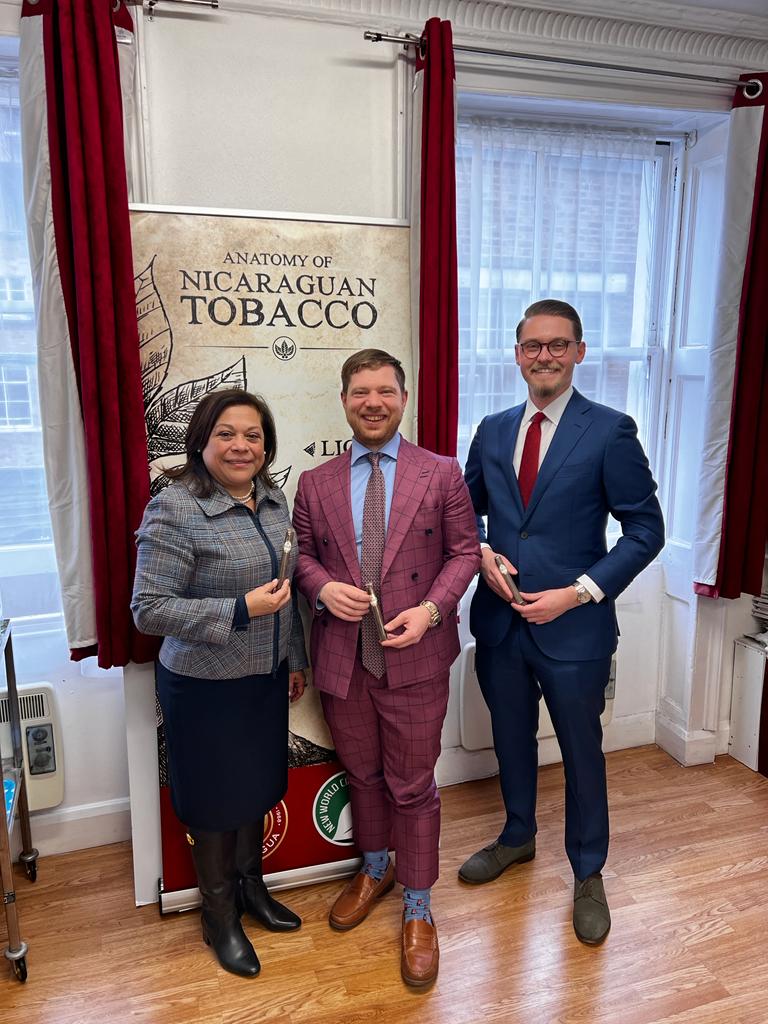 Ambassador of #Nicaragua participated in a very productive  "Diplomatic Premium Cigar Policy Roundtable" w/Honduran Ambassador &amp; 🇩🇴Representative, Tor_Imports, <a href="/JoshuaHabursky/">Joshua Habursky</a> &amp; @realryanparada from <a href="/PCA1933/">Premium Cigar Association</a> &amp; Rila Institute of Health Sciences,