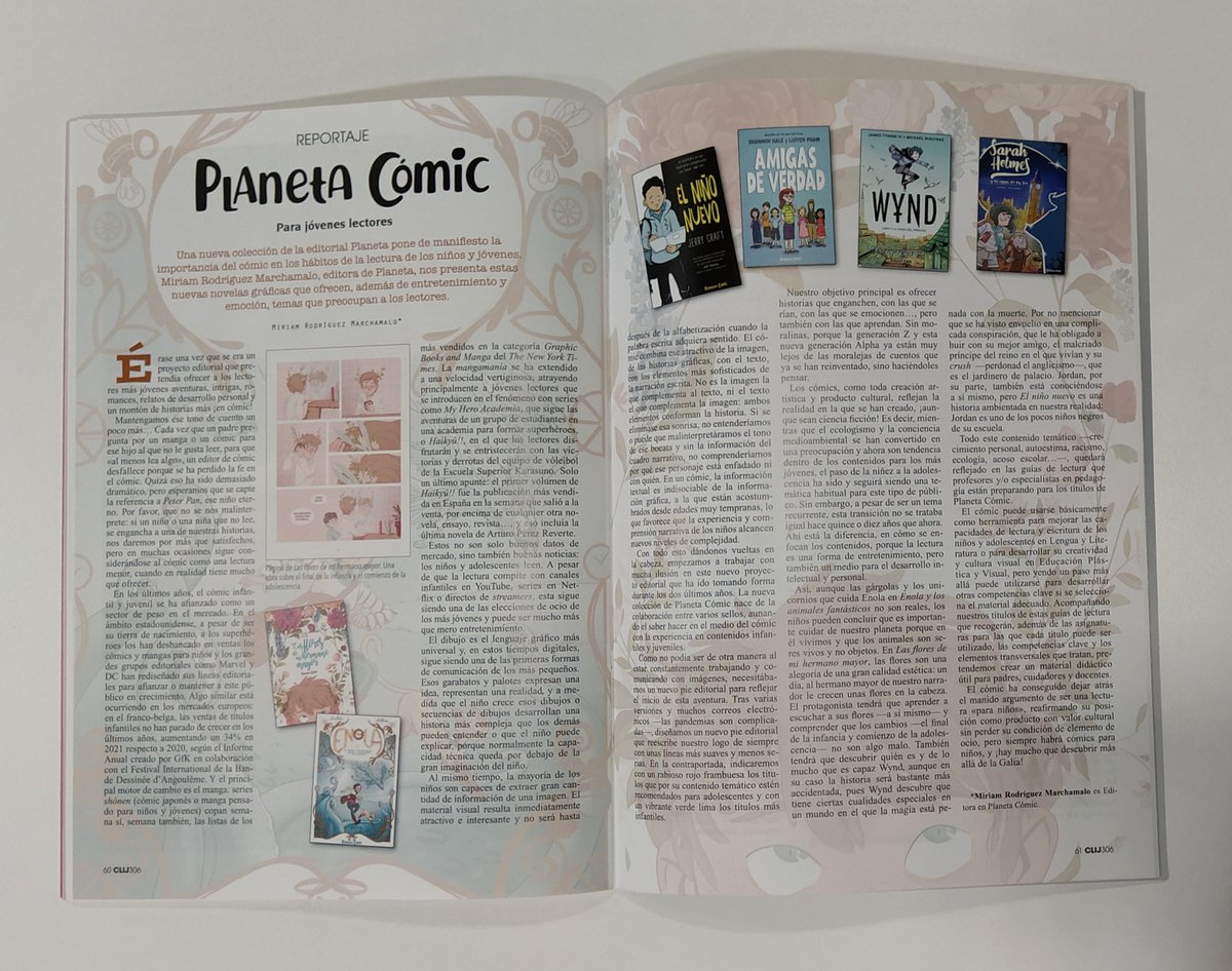 comic_infantil's tweet photo. En el último número de @RevistaCLIJ, publicidad y publirreportaje a doble página de la nueva línea de cómic infantil/juvenil de @PlanetadComic. La publi se centra en las dos primeras entregas de la trilogía Real Friends / Best Friends / Friends Forever, un superventas en EEUU. https://t.co/Q4MSq41m6Y