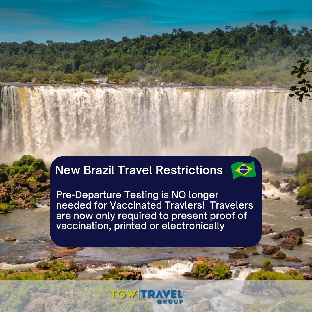 toursgonewild's tweet photo. To travel to Brazil, you now ONLY need proof of full vaccination. Travelers no longer need Negative Covid Tests for entry! #braziltravel #travel2brazil #visitbrazil  #wanderlust #behappy #misstraveling #vacayallday #outofoffice #offthemap #lovetotravel #passportlife #bucketlist https://t.co/L9O74fRWs1