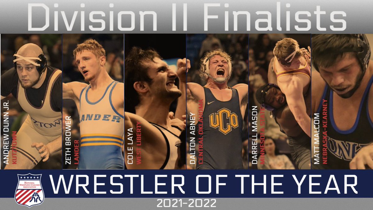 nwcawrestling's tweet photo. NWCA DIVISION II WRESTLER OF THE YEAR FINALISTS
📰 https://t.co/fU9Prr2VRJ https://t.co/lyv74Ghc4N