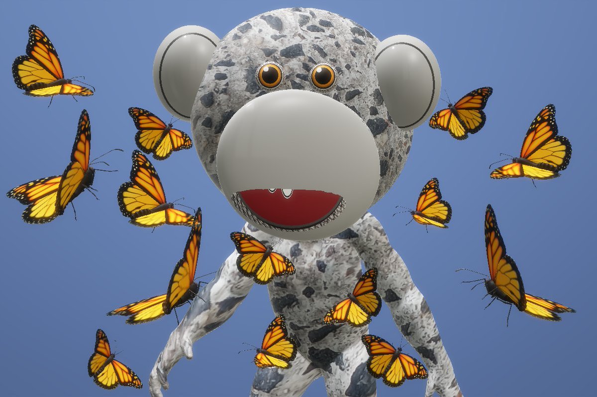 SassyMeame's tweet photo. Chasing butterflies #NFTs #NiftyGateway #opensea #Polygon $Matic #Metaverse #rarible #TikTok #Coincast Curiosity kills the cat not the ape :) ❤️❤️ https://t.co/vfRX9wx6W4