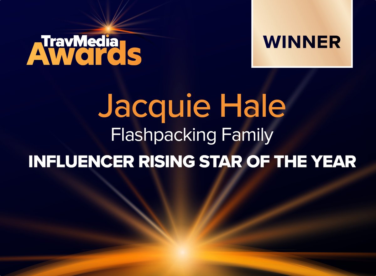 TravMedia_UK's tweet image. We’re thrilled to kick off tonight’s TravMedia Awards with the ‘Influencer Rising Star of the Year’! *drumroll*, please… 🥁🥁🥁

Congratulations Jacquie Hale (@FlashpackingF)!

#travmediaawards #influencer #risingstar