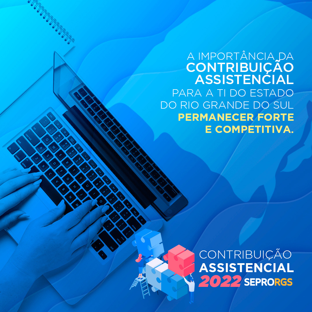 SEPRORGS's tweet photo. A Contribuição Assistencial adimplida pelas empresas de TI do RS é a principal fonte financeira para que o @SEPRORGS possa trazer avanços nas negociações da Convenção Coletiva de Trabalho. Faça sua parte: https://t.co/lYh9xz2IPA
#SEPRORGS #contribuicaoassistencial https://t.co/vbZhSeCh3r