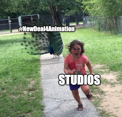 TAGwriters's tweet photo. We are down to the final stages, yet negotiations continue. Our negotiators are standing strong. TAG members are 🔥🔥🔥 fired up like never before. The AMPTP is trying to get by with the old deal. Are we going to allow that? Because it's up to us if we want a #NewDeal4Animation https://t.co/FyrkJmE1fj