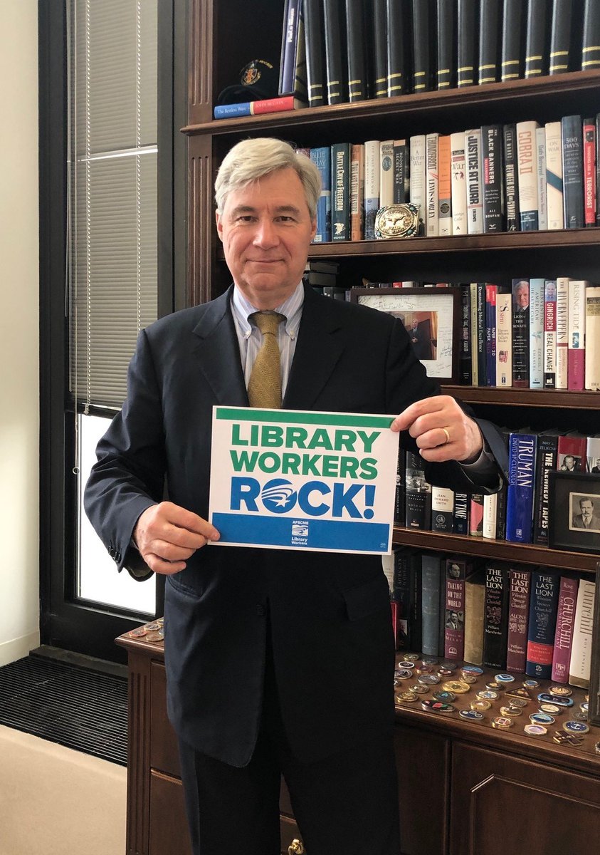 SenWhitehouse's tweet photo. It’s National Library Workers Day, and I’d like to recognize the people working hard to keep our communities reading. Thank you for all that you do! #LoveLibraryWorkers https://t.co/ouOc1D9WOP