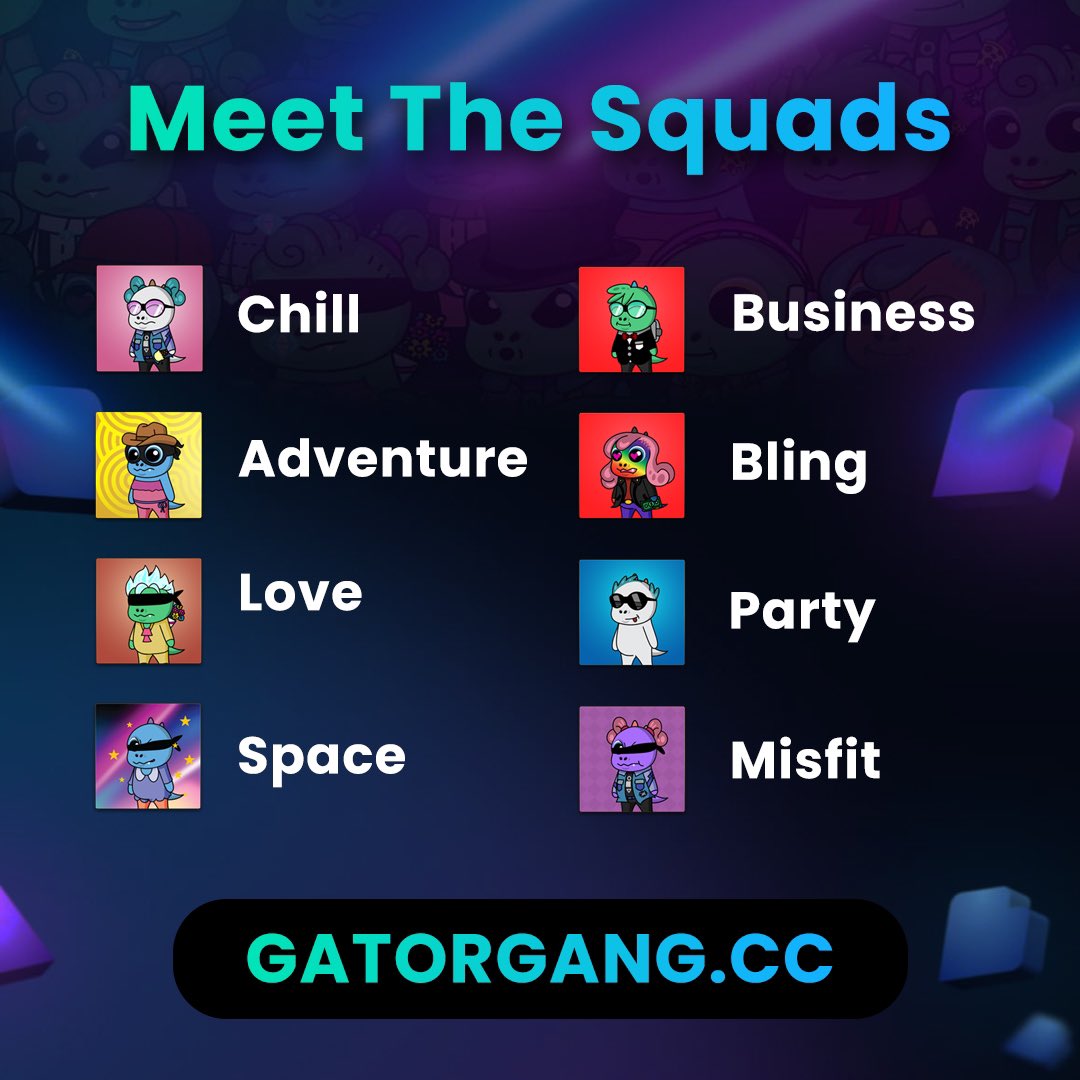 “Just became a member of the Gator Gang. Now what?”🤔
Join the #Discord and meet your new squad!
👉 discord.gg/Elongate

(Don't miss out on the exclusive squad giveaways 👀) 

#NFTs #NFTCollection #NFTCommunity #BNB #BSC
