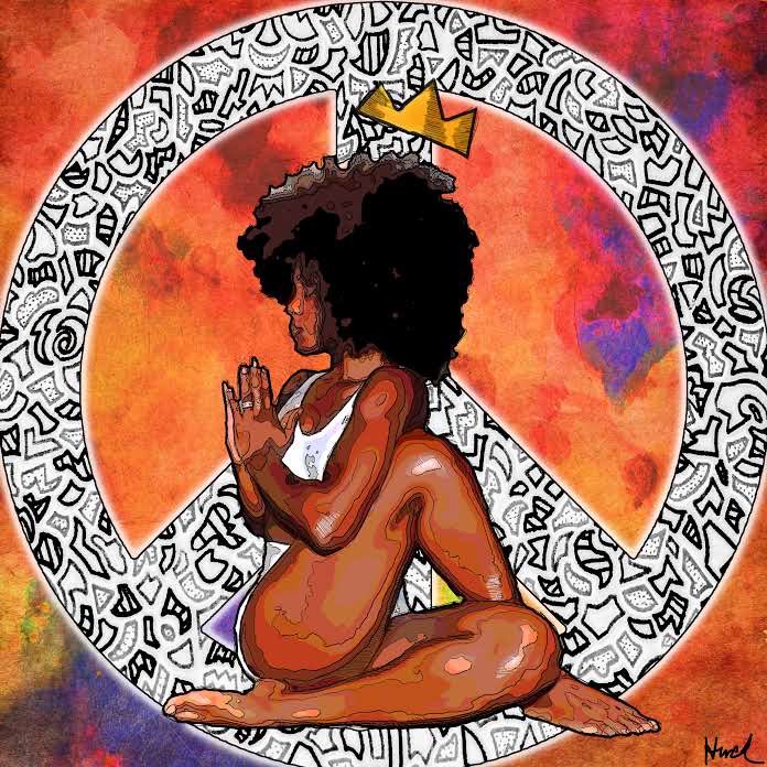GapeeMusic's tweet photo. Yoga Peace #meditation #yoga #abstractart #peace #artistsontwitter #afro #spirituality #meditate #blackart https://t.co/voZ8KprWlx