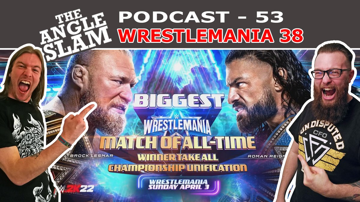 AngleSlamPod's tweet photo. 🚨MANIA 38 PODCAST!🚨
Austin returns to the ring! | #CodyRhodes is Back! | Vince Wrestles!? | Did Reigns VS Lesnar fail? 
🤔😲

Did it deliver? Check out our #Podcast review for #WrestleMania38!🎙
👇👇👇
https://t.co/ckrHAYwX5o

#WrestleMania #WWE #rt #StoneColdSteveAustin https://t.co/hhNktdX7xk