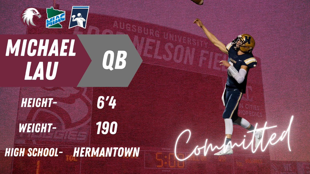 I am excited and blessed to announce my commitment to continue my academic and football career at The University of Augsburg. Want to give a big thank you to my family, friends, teammates, trainers, and coaches who have supported me along the journey.
GO AUGGIES
