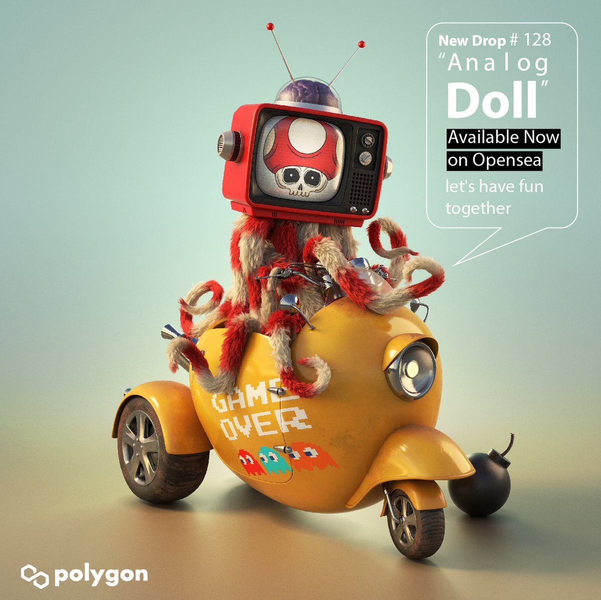 New Drop!! "Analog Doll" #128
on <a href="/0xPolygon/">Polygon | POL</a> <a href="/opensea/">OpenSea</a>📺😈😈😈
Let's have fun together.

opensea.io/collection/ana…

Join Discord : discord.gg/ZKv3P5cAk3

#NFT #NFTS #NFTCommunity #NFTdrop #nftart #OpenSeaNTF #NFTartists #Polygon #NFTcollection  #NFTJPN
