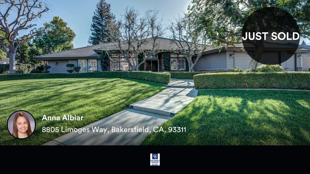 AlbiarAnna's tweet photo. 4 🛏 2 🛀  
📍 8805 Limoges Way, Bakersfield, CA, 93311

My latest sale on RateMyAgent
https://t.co/8C3ABv2kzj https://t.co/SbJ2JP2zHX