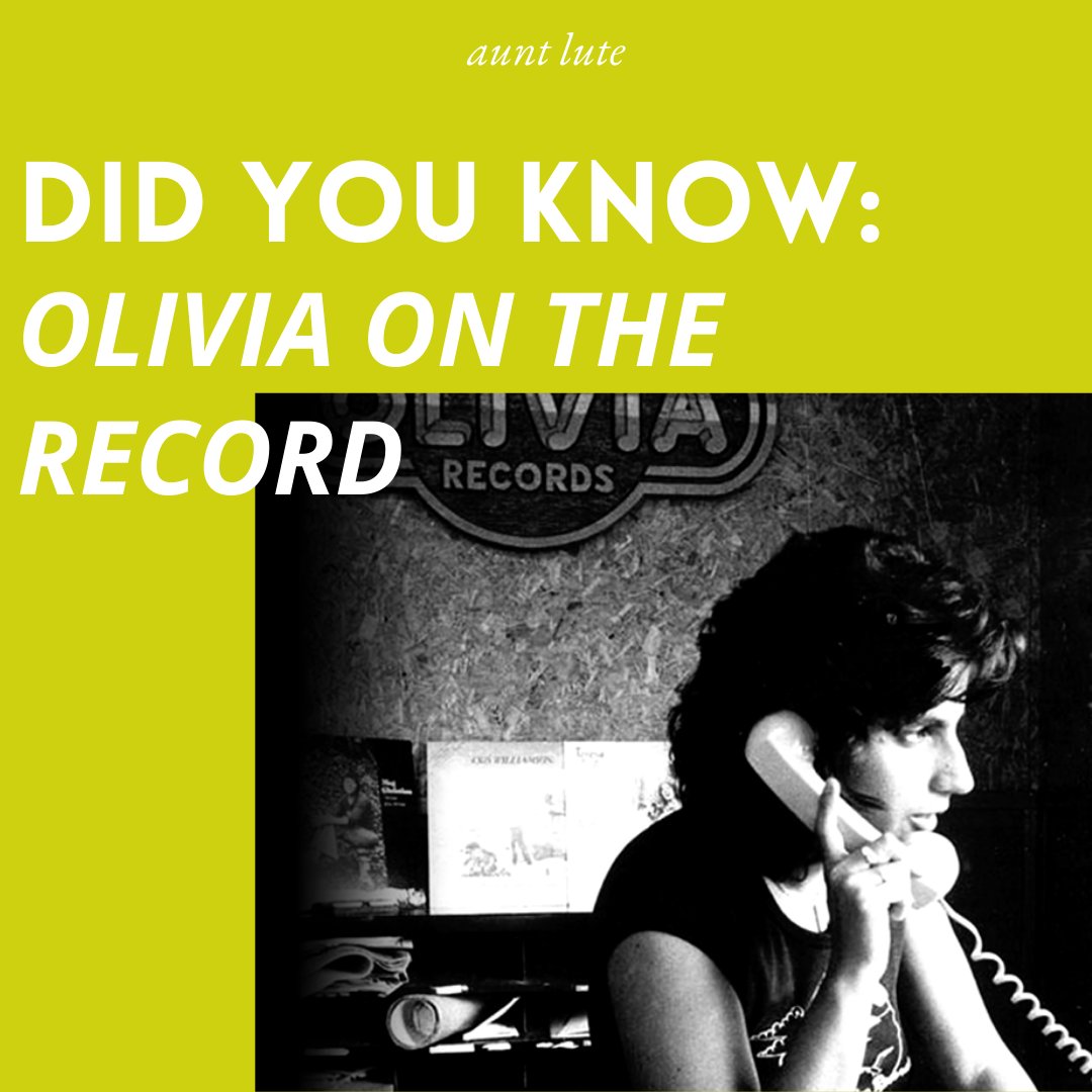 auntlute's tweet photo. Our title, Olivia on the Record, follows the story of Olivia Records, a game-changing women's record label. But did you know that label is now @OliviaTravel? A lesbian and LGBTQ+ women-centered travel company!

#indierecord #travel #oliviatravel #didyouknow https://t.co/NbVfwzbIa9