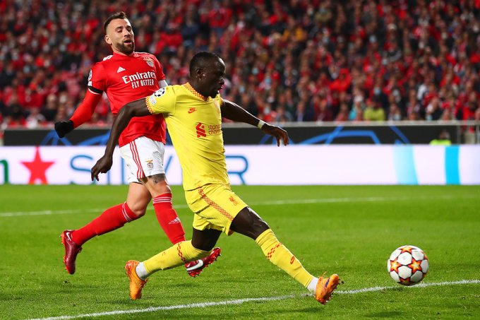 Benfica-Liverpool maçında Mane'nin gol vuruşu