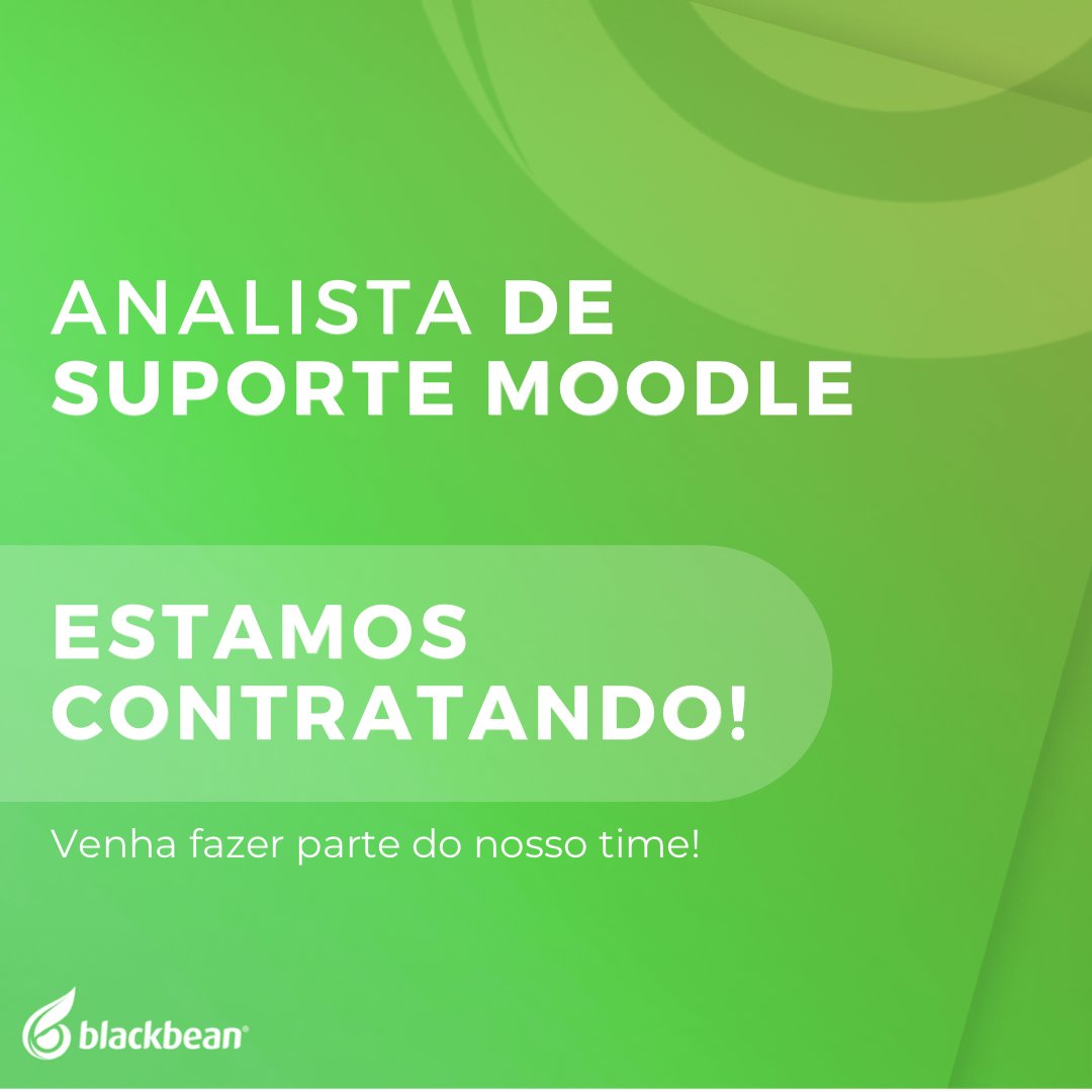 blackbeantec's tweet photo. Estamos em busca de um profissional de suporte de Moodle, se você está interessado nesse desafio entre em contato conosco! https://t.co/Laxe2CqkjY