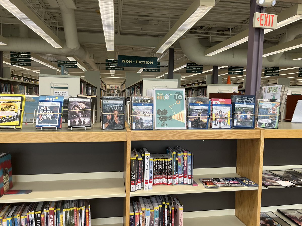 Librarian_Becks's tweet photo. I am extremely proud of my #YAlit book displays. #AutismAcceptanceMonth and #NationalPoetryMonth books are being showcased along with some #bookstofilms as well! I hope my teen patrons will find something new to read! https://t.co/o5JDujJ1LQ