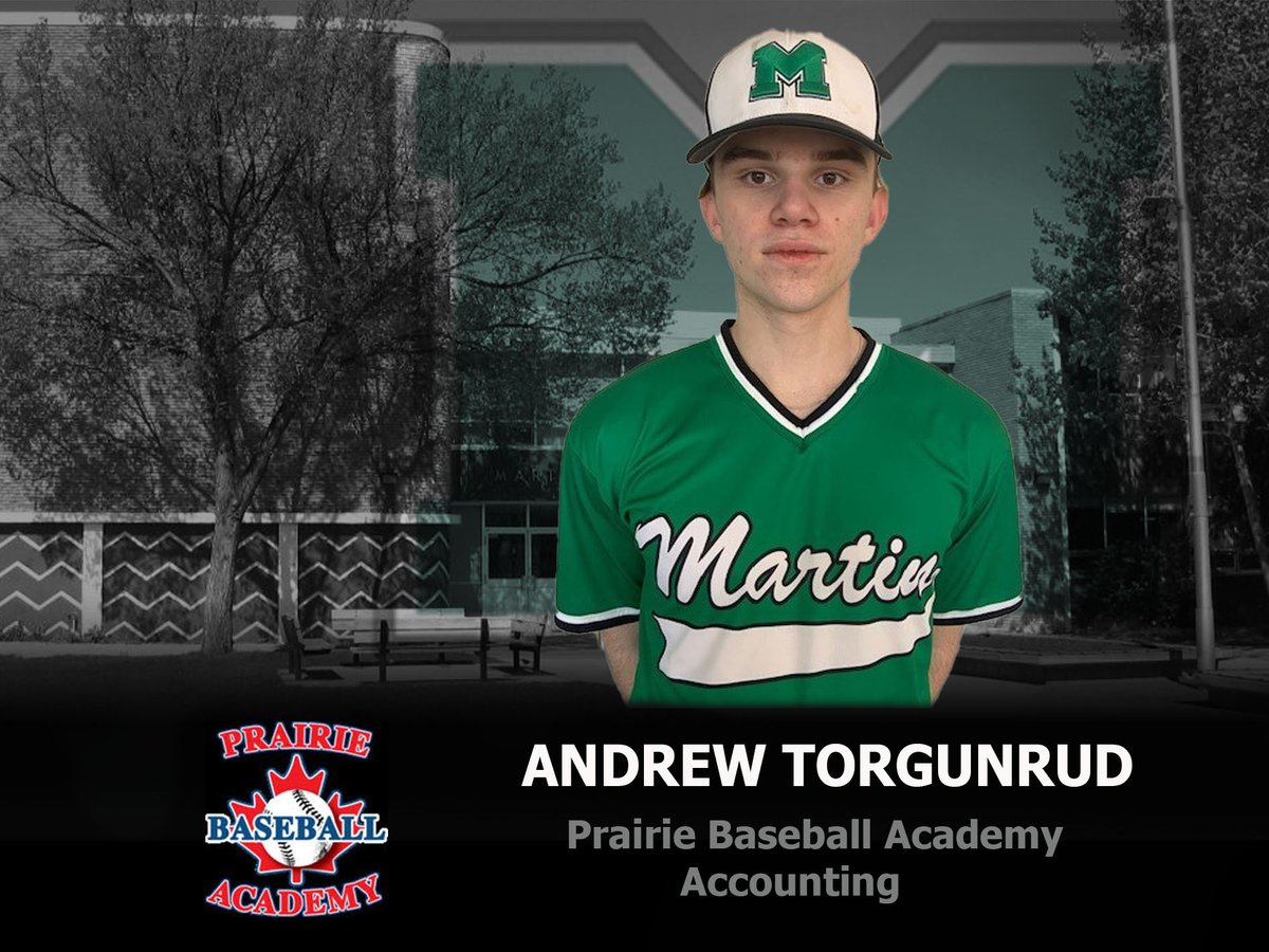 MartinAcademy_'s tweet photo. CONGRATULATIONS to Andrew Torgunrud on committing to @LethCollege in Lethbridge, Alberta.  Andrew will be studying Accounting and begin his college baseball career with @PrairieBaseball in the fall.  We wish Andrew all the best! https://t.co/gSri1MT3xH